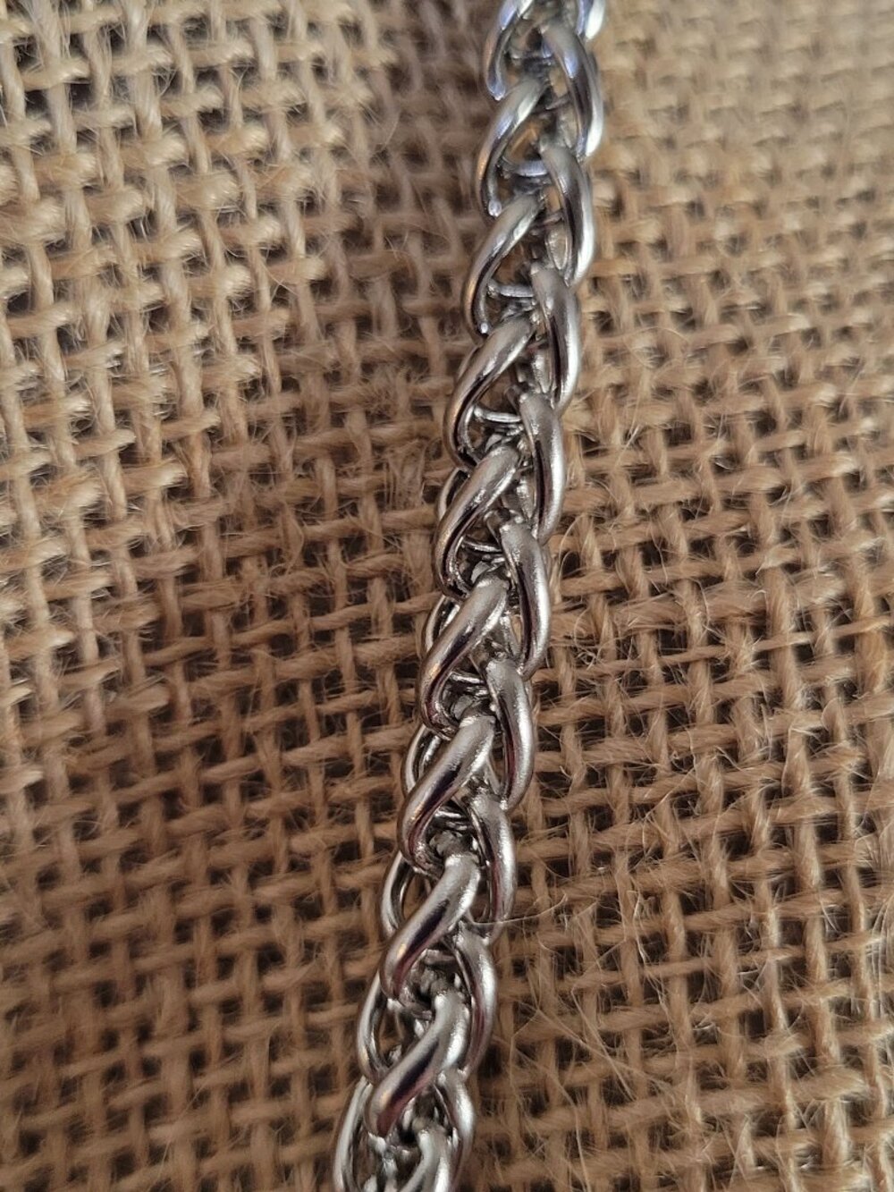 Braided Silver Cable Necklace